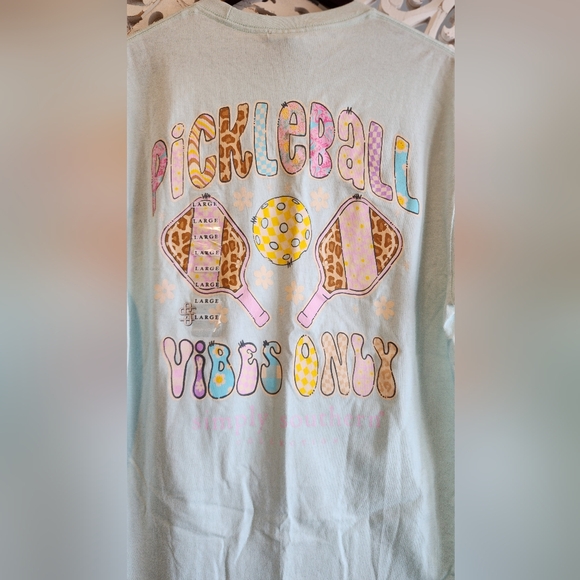NWT Youth 'Pickleball Vibes Only' Short Sleeve Tee by Simply Southern Large - Picture 8 of 12